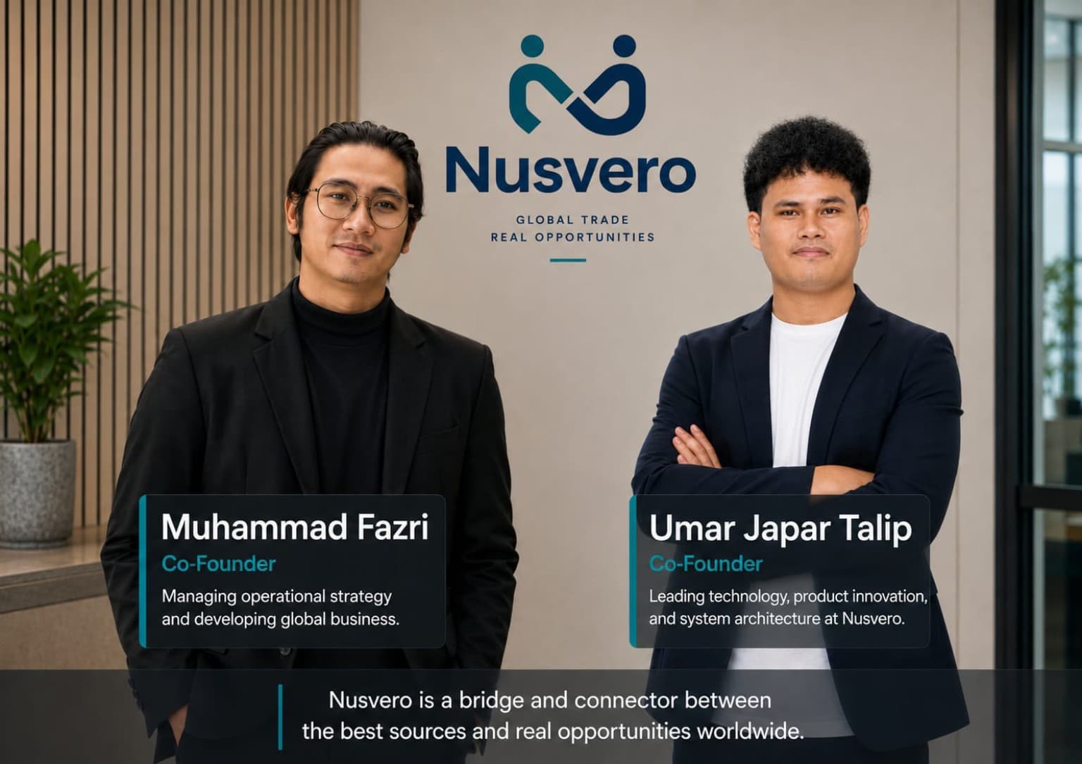 Muhammad Fazri and Umar Japar Talip, Co-Founders of Nusvero